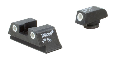 Trijicon Bright & Tough Night Sights Green Tritium White Outline Front & Rear for Glock 42/43 Small Frame