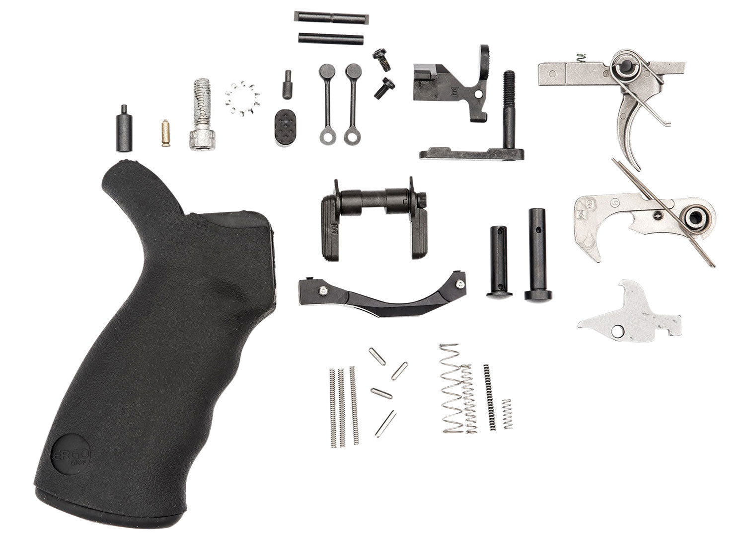 Spikes Tactical SLPK301 Black Enhanced AR Lower Parts Kit with Ambidextrous Safety and Ergo Grip