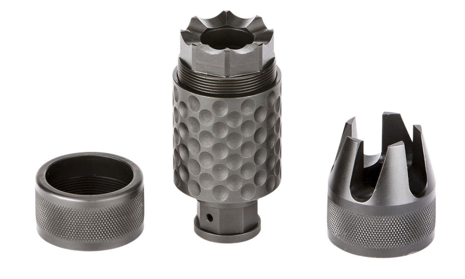 Spikes Tactical SAKB0200 Barking Spider 2 Muzzle Brake 30 Cal 4140 Chromoly Black Nitride 5/8-24