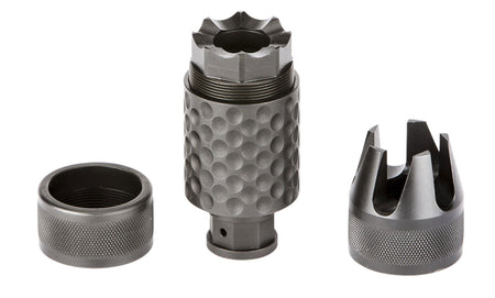 Spikes Tactical SAKB0200 Barking Spider 2 Muzzle Brake 30 Cal 4140 Chromoly Black Nitride 5/8-24