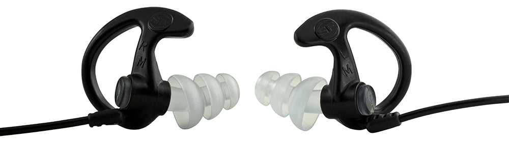 SureFire EP5BKMPR Sonic Defenders Max Polymer 26 dB Full Block Flanged Earplugs Black Medium Adult