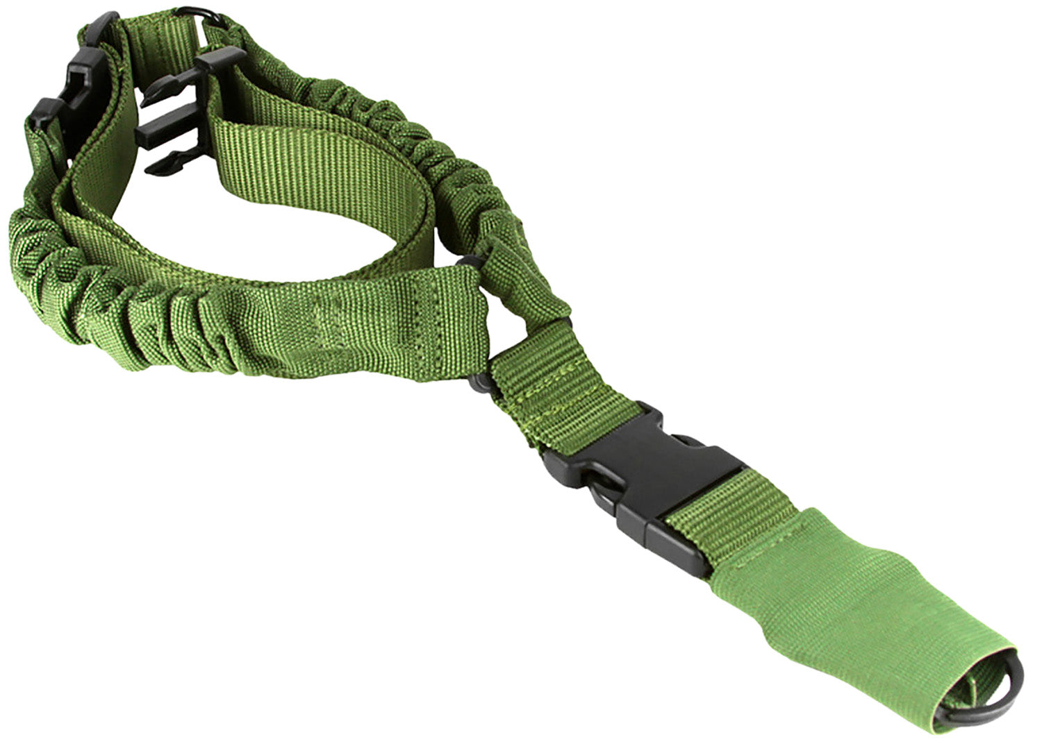 Aim Sports AOPS01G Green Single Point Elastic Bungee Rifle Sling Adjustable 26" OAL
