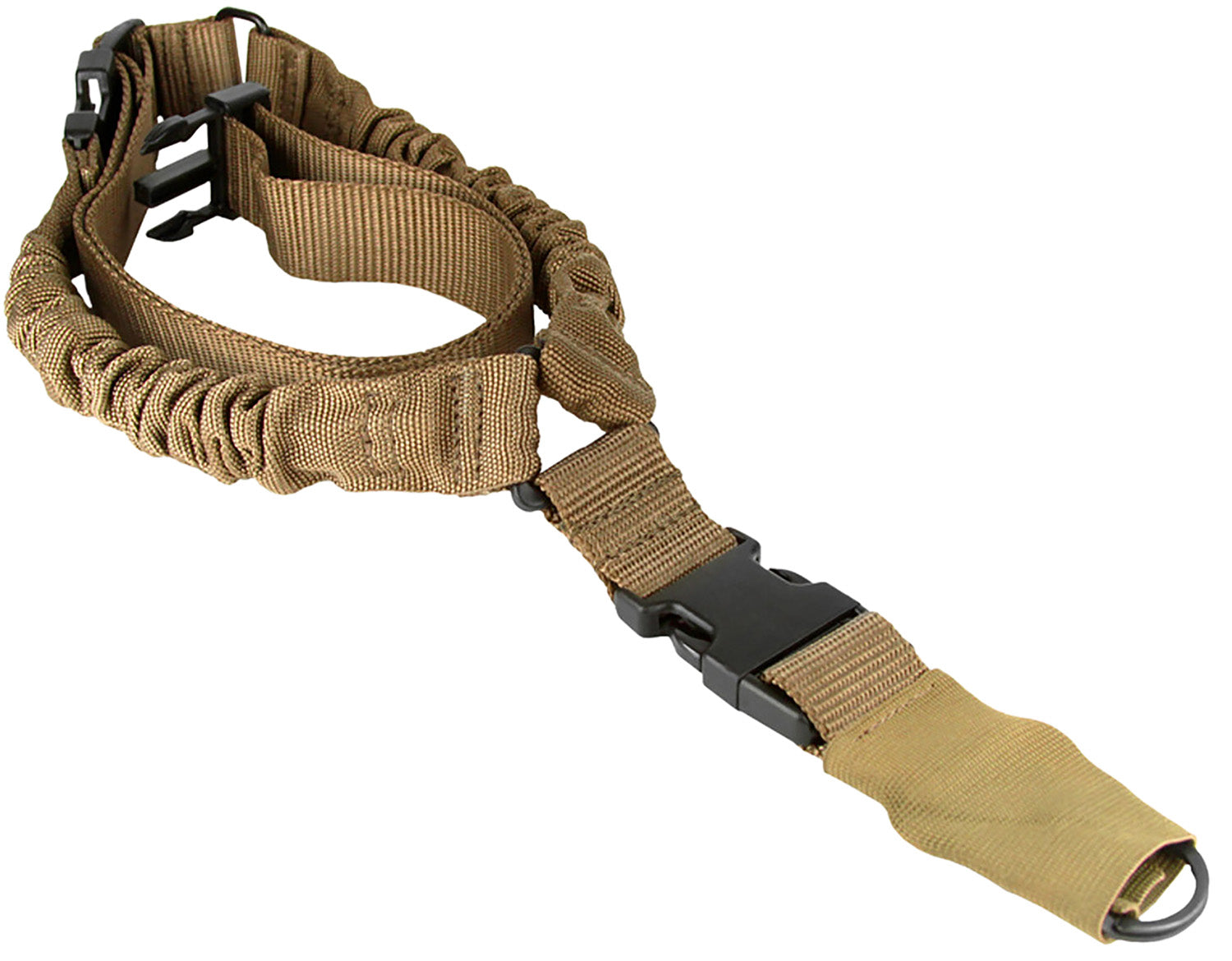 Aim Sports AOPS01T Tan Single Point Elastic Bungee Rifle Sling Adjustable 26" OAL