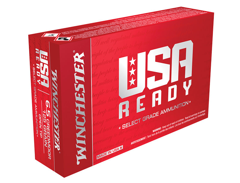 Winchester 6.5mm Creedmoor USA Ready 125 grain Open Tip ammunition