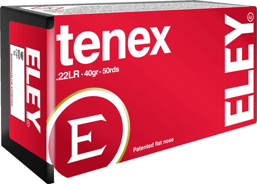 Eley Tenex Round Nose 40 Grain .22 Long Rifle 1085 FPS. 650911001001