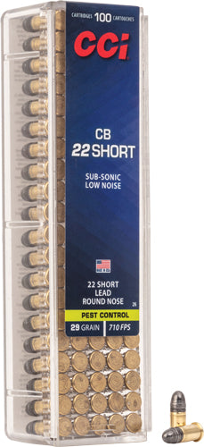 CCI .22 Short Specialty CB CB Short 29 grain Lead Round Nose ammunition