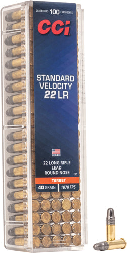 CCI Standard Velocity Lead Round Nose 40 Grain .22 Long Rifle 1070 fps 076683000323