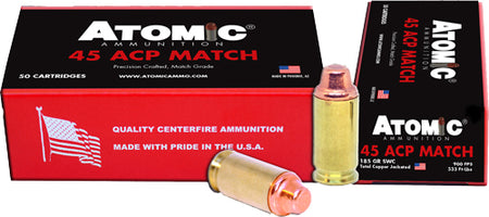 Atomic Match Precision Craft  185 Grain .45 ACP/Auto 900 fps 858767004485