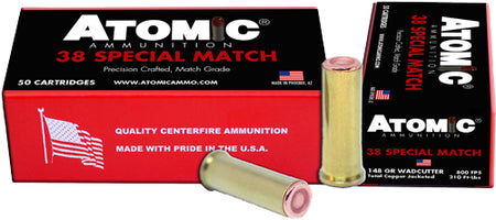Atomic Match Precision Craft Hollow Base Wadcutter 148 Grain .38 Special 800 fps 858767004492