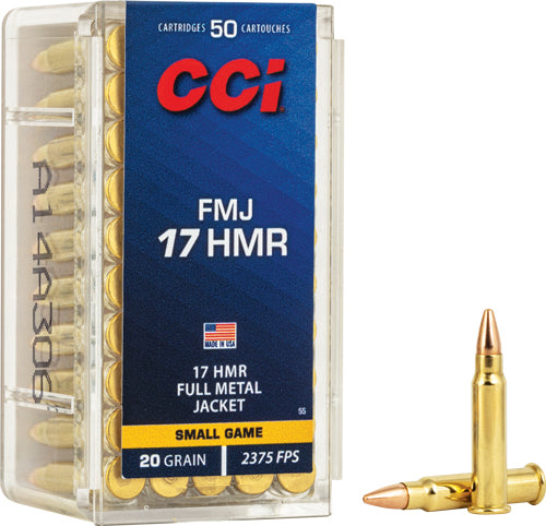 CCI Hunting Gamepoint HMR FMJ Full Metal Jacket 20 Grain .17 HMR 2375 fps 076683000552