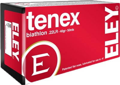 Eley .22 Long Rifle Tenex Biathlon 40 grain Flat Nose ammunition