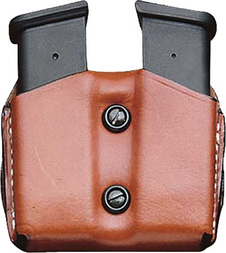 DeSantis OWB Double Mag Pouch Leather Tan for Sig P365