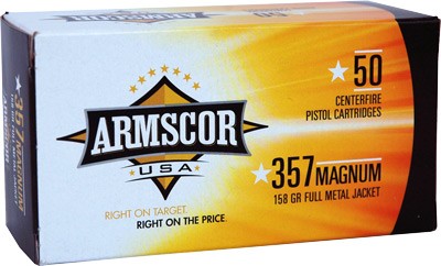Armscor .357 Magnum Competition 158 grain Full Metal Jacket ammunition