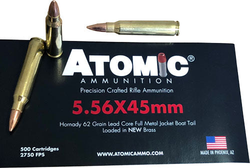 Atomic  Full Metal Jacket 62 Grain 5.56x45mm NATO 2,750 FPS 858767004898