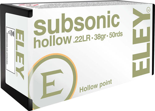 ELEY SUBSONIC 22LR 38GR HP-50RD 100BX/CS