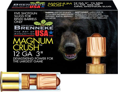Brenneke SL-123CMR Magnum Crush Hunting 12 Gauge 3" 1-1/2oz Slug 1604 fps 4030128120522