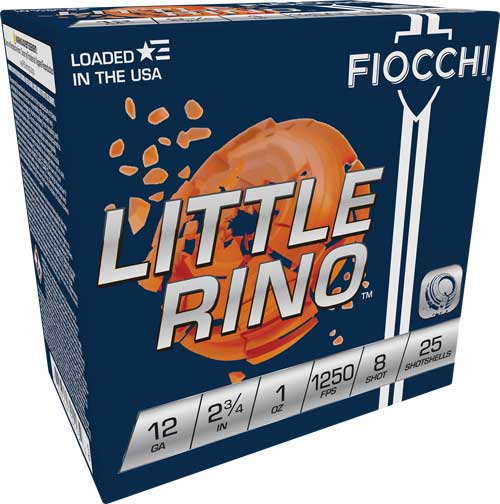 Fiocchi 12 Gauge Shotgun Ammo Exacta Target Little Rino Target Handicap Load 2.75 in 1 oz #8