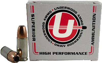 Underwood Ammo 9mm Luger / Parabellum +P+ 124 grain Bonded Jacketed Hollow Point ammunition