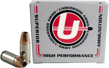 Underwood Ammo 9mm Luger / Parabellum Sporting +P 124 grain Jacketed Hollow Point ammunition