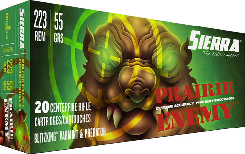 Sierra Prairie Enemy Sierra BlitzKing 55 Grain .223 Remington 3215 fps 604544658958