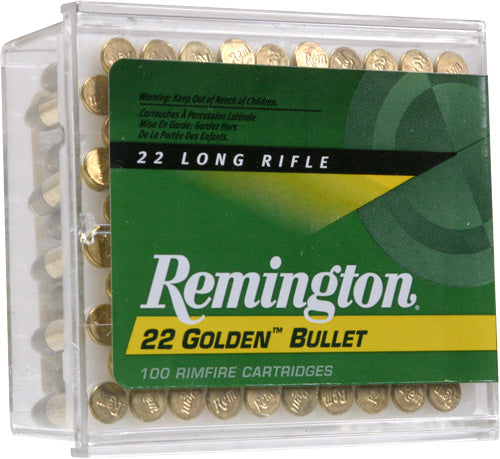 Remington High Velocity Golden Bullet Plated Lead Round Nose 40 Grain .22 Long Rifle 1255 fps 047700000503