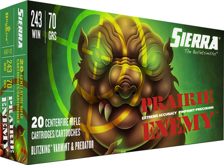 Sierra Prairie Enemy Sierra BlitzKing 70 Grain .243 Winchester 3450 fps 604544658989