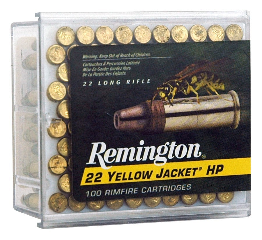 Remington .22 Long Rifle Yellow Jacket High Velocity 33 grain Truncated Cone Hollow Point ammunition