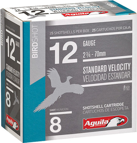 Aguila 12 Gauge Shotgun Ammo Field Standard Velocity 2.75 in 1-1/8 oz #8