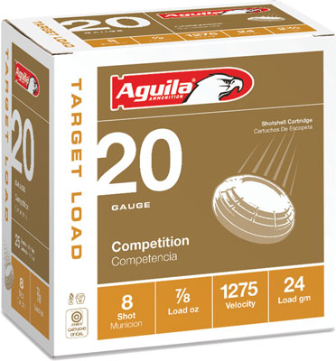 Aguila 20 Gauge Shotgun Ammo Competition 2.75 in 7/8 oz #8