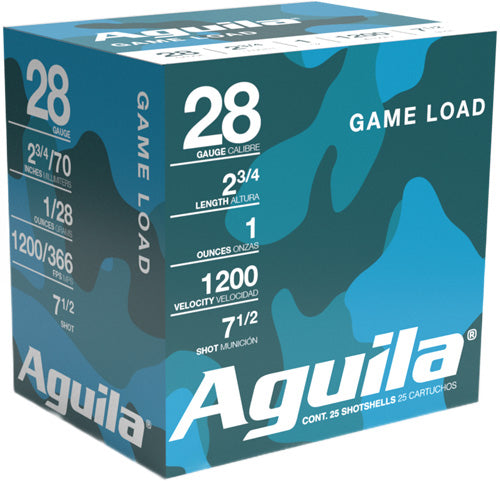 Aguila 1CHB2837 Birdshot Standard Velocity 28 Gauge 2.75" 1oz 7.5 Shot 1200 fps 640420006185