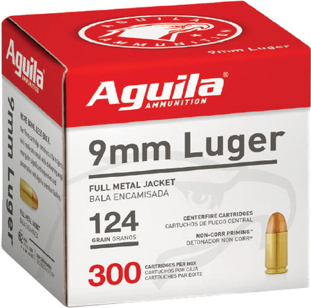 Aguila Target & Range Full Metal Jacket 124 Grain 9mm Luger/Parabellum 1115 fps 640420012698