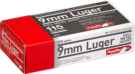 Aguila 9mm Luger 115Gr Full Metal Jacket(FMJ)