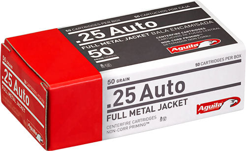 Aguila Target & Range Full Metal Jacket 50 Grain .25 ACP 755 fps 640420003016