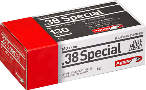 Aguila Target & Range Full Metal Jacket 130 Grain .38 Special 950 fps 640420003146