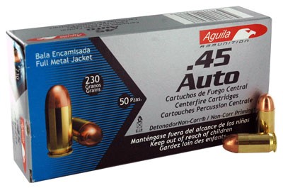 Aguila Target & Range Full Metal Jacket 230 Grain .45 ACP/Auto 830 fps 640420003078
