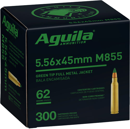 AGUILA 5.56X45MM 62GR GREENTIP-300RD 4BX/CS