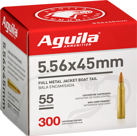 Aguila 5.56x45mm NATO Target & Range 55 grain Full Metal Jacket Boat Tail ammunition