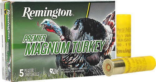 Remington 20 Gauge Shotgun Ammo Premier Magnum Turkey High Velocity Turkey 3 in 1-1/8 oz #5