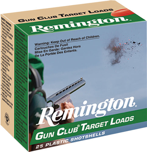 Remington 20 Gauge Shotgun Ammo Gun Club Target Loads 2.75 in 7/8 oz #8