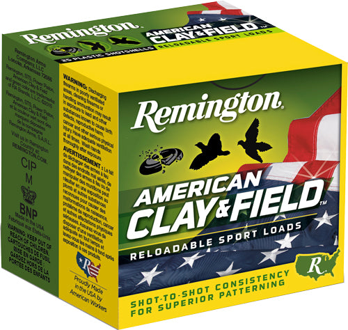 Remington 12 Gauge Shotgun Ammo American Clay & Field Sport Loads 2.75 in 1-1/8 oz #8