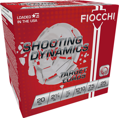 Fiocchi 20SD75   20 Gauge 2.75" 7/8oz 7.5 Shot 1210 FPS. 762344855943