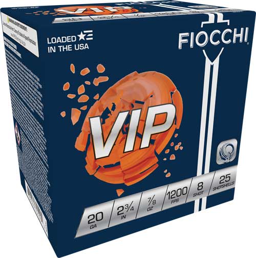 Fiocchi 20 Gauge Shotgun Ammo Exacta Target VIP 2.75 in 7/8 oz #8
