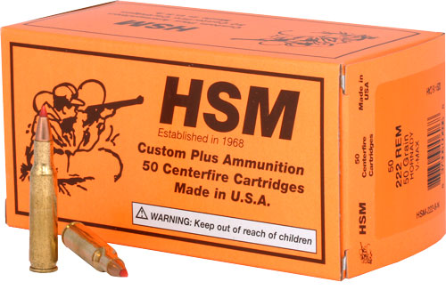 HSM V-Max Jacketed Hollow Point 50 Grain .222 Remington  810742028619