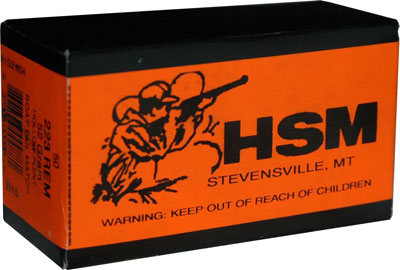 HSM .223 Remington Match 52 grain Jacketed Hollow Point ammunition