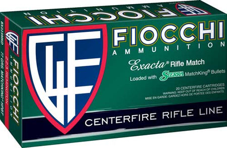 Fiocchi .223 Remington Hyperformance 77 grain Sierra MatchKing Boat Tail Hollow Point ammunition