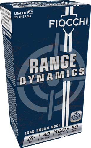 Fiocchi Field Dynamics High Velocity Lead Round Nose 40 Grain .22 Long Rifle 1050 fps 762344710006