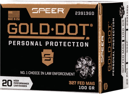 Speer Gold Dot Personal Protection Hollow Point 100 Grain .327 Federal Mag 1500 fps 604544646665