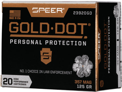 Speer .357 Magnum Gold Dot Personal Protection 125 grain Hollow Point ammunition