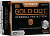 Speer Gold Dot Personal Protection Pistol Ammo 357 Mag  158 gr  HP 20 rd 
