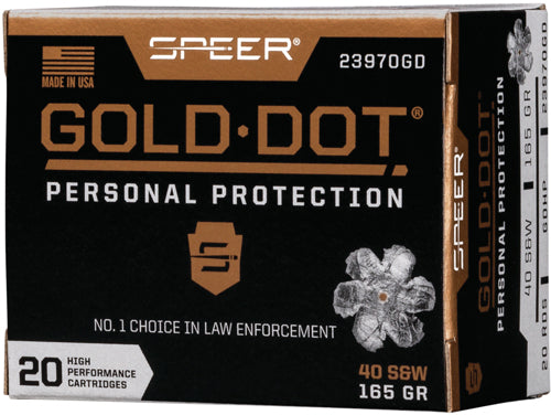 Speer Gold Dot Personal Protection Hollow Point 165 Grain .40 S&W 1150 fps 604544647297
